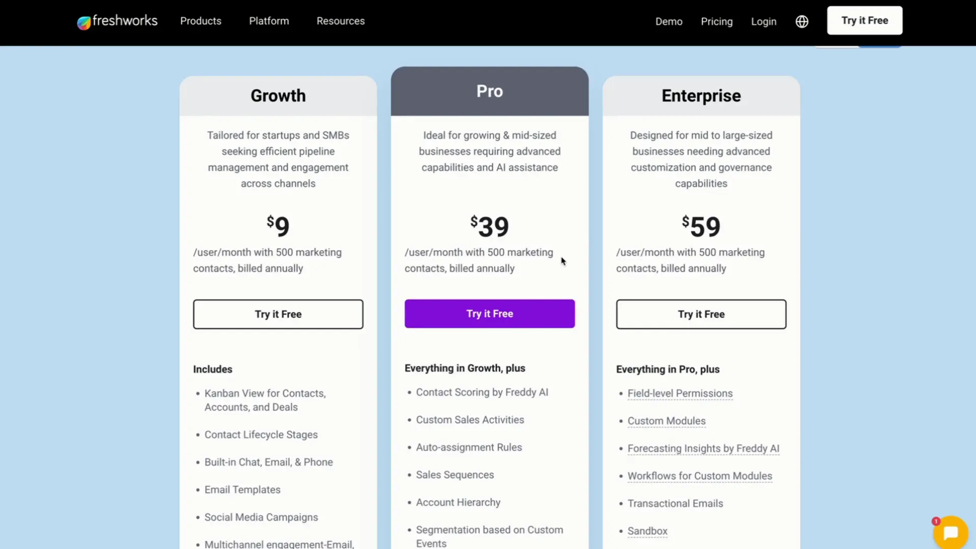 Growth Plan features overview
